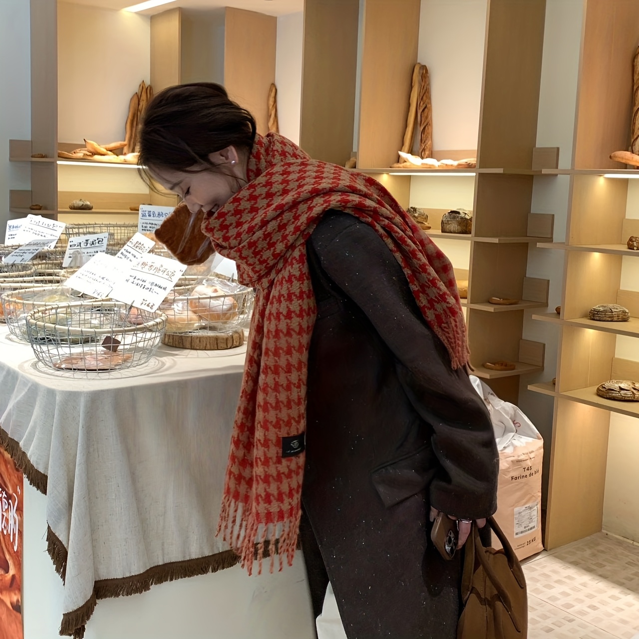FANGSIGE Cachecol Exquisito de - Wool Scarf Men avaliação e preço