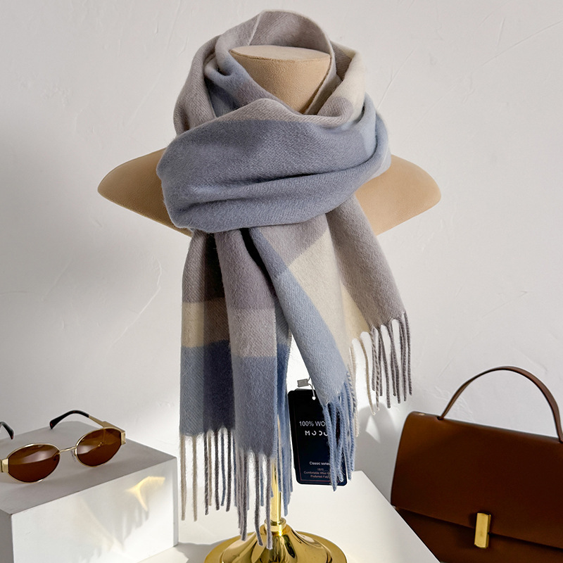 Cachecol Xadrez 100% Lã para M - Wool Scarf Men avaliação e preço