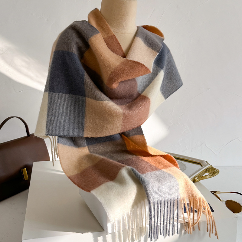 Cachecol Xadrez 100% Lã para M - Wool Scarf Men avaliação e preço